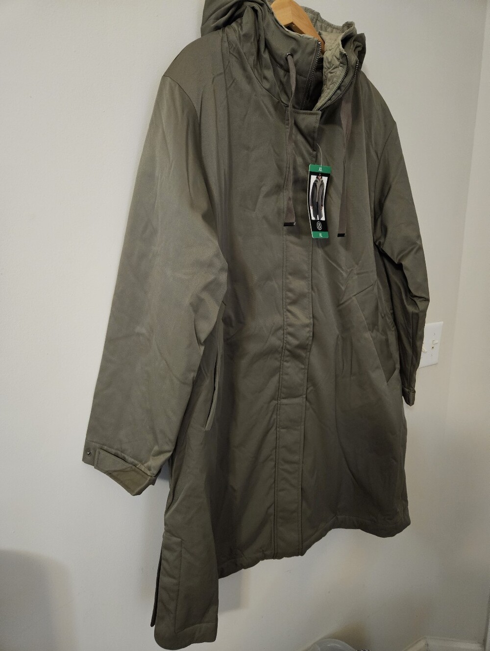 NEW! Bernardo Green Modern Utility Raincoat With Removable Bib Size XL - Picture 7 of 16